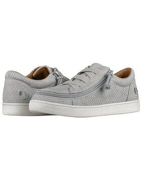 NEW Billy Footwear Women Sneaker Low Top Zip Up Gray Adaptive Sz 6.5 M RY2526CAS